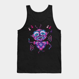 Dancing Robot Pixel Art Tank Top